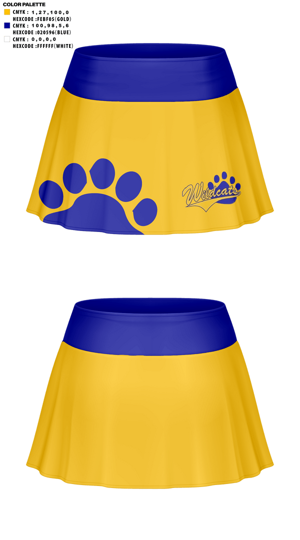 Skort, Richwoods Middle School Cheer, Cheer, Teamtime, Team time, sublimation, custom sports apparel, team uniforms, spirit wear, spiritwear, sports uniforms, custom shirts, team store, custom team store, fundraiser sports, apparel fundraiser
