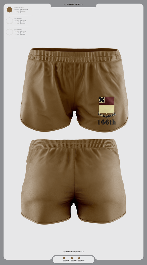 Womens Shorts, HHD 166th Regiment, Army, Teamtime, Team time, sublimation, custom sports apparel, team uniforms, spirit wear, spiritwear, sports uniforms, custom shirts, team store, custom team store, fundraiser sports, apparel fundraiser