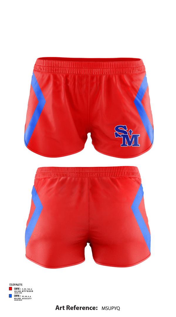 Womens Shorts, Saint Mary'S High School Cheer, Cheer, Teamtime, Team time, sublimation, custom sports apparel, team uniforms, spirit wear, spiritwear, sports uniforms, custom shirts, team store, custom team store, fundraiser sports, apparel fundraiser