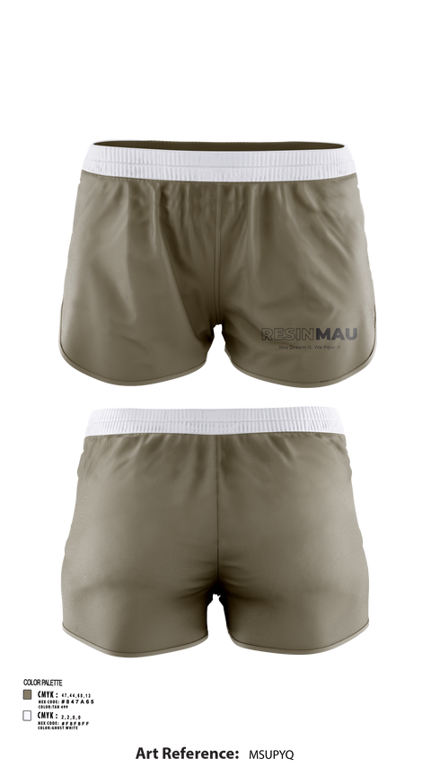 Womens Shorts, Resin Mau, , Teamtime, Team time, sublimation, custom sports apparel, team uniforms, spirit wear, spiritwear, sports uniforms, custom shirts, team store, custom team store, fundraiser sports, apparel fundraiser