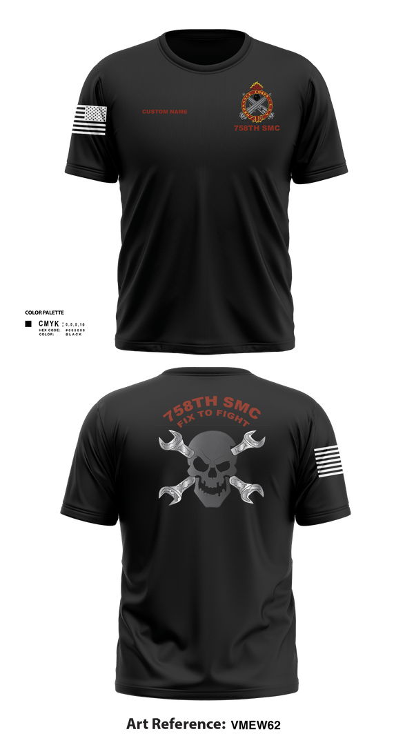 Short Sleeve Performance Shirt, 758th SMC, Army, Teamtime, Team time, sublimation, custom sports apparel, team uniforms, spirit wear, spiritwear, sports uniforms, custom shirts, team store, custom team store, fundraiser sports, apparel fundraiser