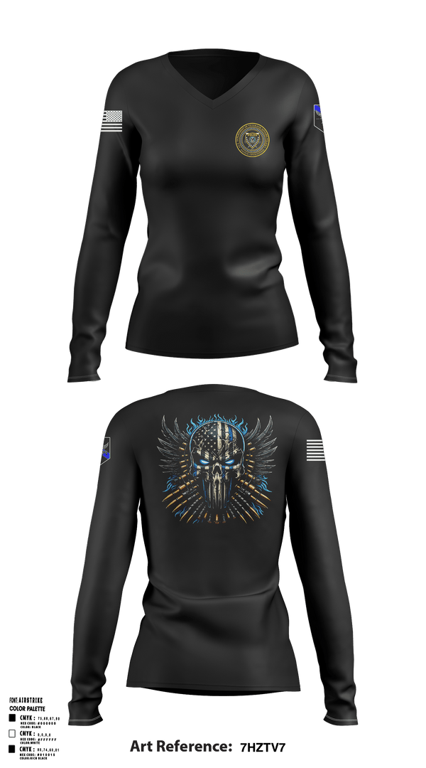 Womens Long Sleeve Vneck Shirt 1, , Police, Teamtime, Team time, sublimation, custom sports apparel, team uniforms, spirit wear, spiritwear, sports uniforms, custom shirts, team store, custom team store, fundraiser sports, apparel fundraiser