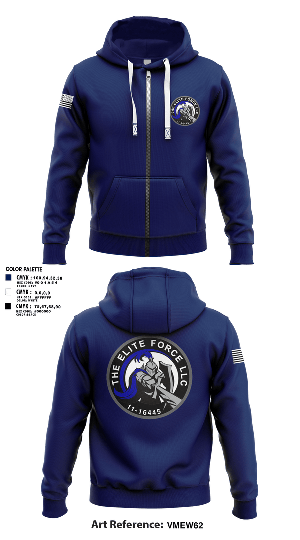 Zip Hoodie, The Elite Force Llc, Police, Teamtime, Team time, sublimation, custom sports apparel, team uniforms, spirit wear, spiritwear, sports uniforms, custom shirts, team store, custom team store, fundraiser sports, apparel fundraiser