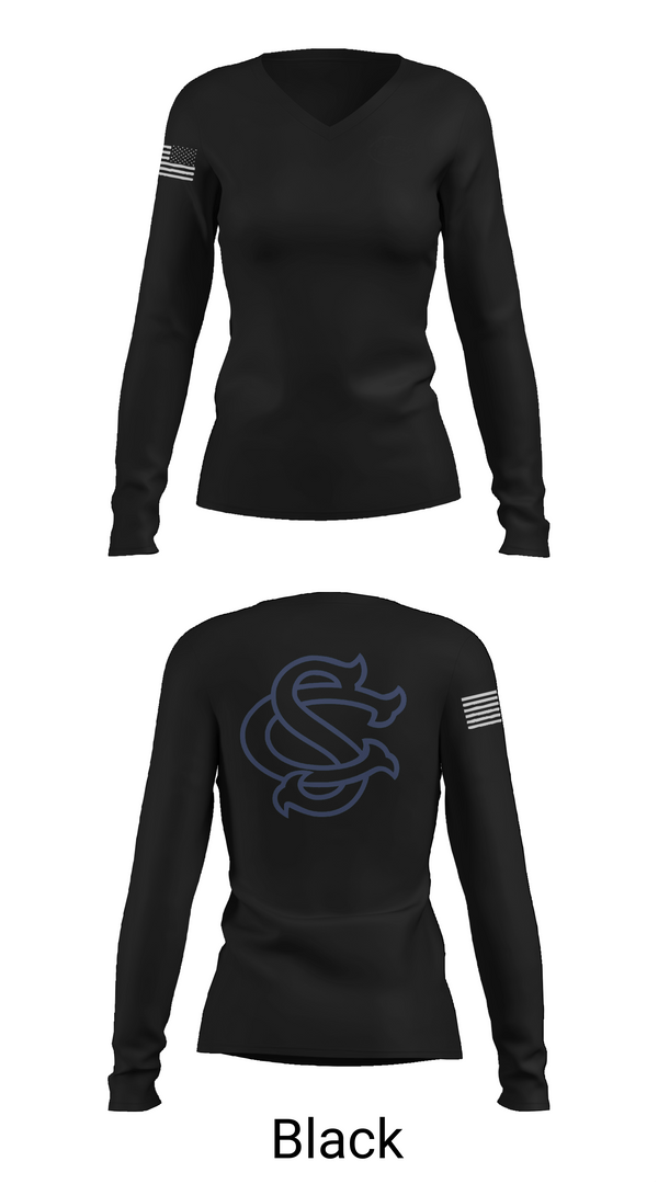 Womens Long Sleeve Vneck Shirt 1, Spring Creek High School Basketball, Men's Basketball, Teamtime, Team time, sublimation, custom sports apparel, team uniforms, spirit wear, spiritwear, sports uniforms, custom shirts, team store, custom team store, fundraiser sports, apparel fundraiser