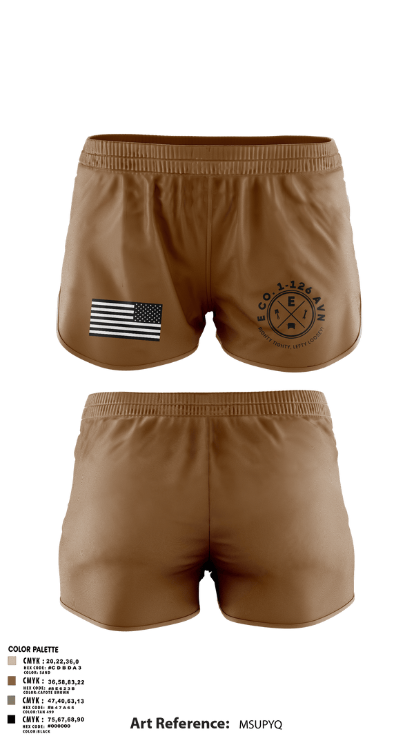 Ranger Panties, B Co. 1-126AVN, Army, Teamtime, Team time, sublimation, custom sports apparel, team uniforms, spirit wear, spiritwear, sports uniforms, custom shirts, team store, custom team store, fundraiser sports, apparel fundraiser