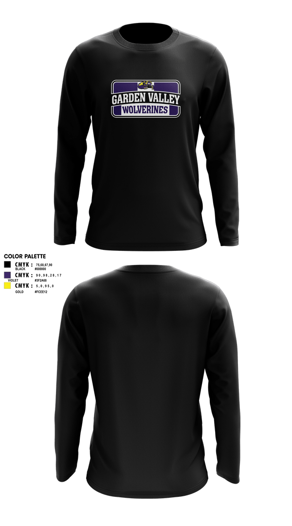 Long Sleeve Performance Shirt, Garden Valley Wolverines, Spirit Store, Teamtime, Team time, sublimation, custom sports apparel, team uniforms, spirit wear, spiritwear, sports uniforms, custom shirts, team store, custom team store, fundraiser sports, apparel fundraiser