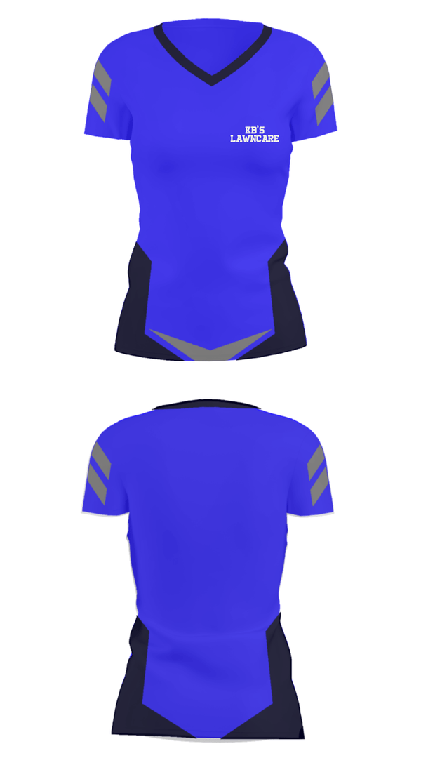 Women's Short Sleeve Vneck Shirt, KB’s LawnCare, , Teamtime, Team time, sublimation, custom sports apparel, team uniforms, spirit wear, spiritwear, sports uniforms, custom shirts, team store, custom team store, fundraiser sports, apparel fundraiser