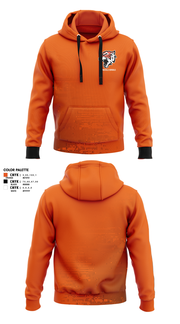 Hoodie, Orangeville Bengals, Baseball, Teamtime, Team time, sublimation, custom sports apparel, team uniforms, spirit wear, spiritwear, sports uniforms, custom shirts, team store, custom team store, fundraiser sports, apparel fundraiser
