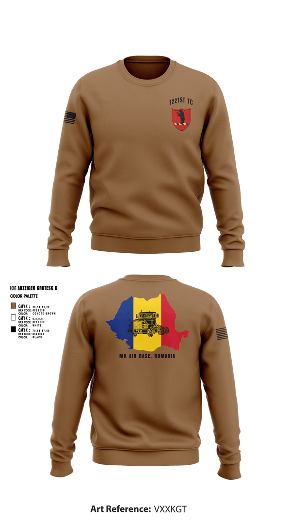 Crew Neck Sweatshirt, 1221st TC, National Guard, Teamtime, Team time, sublimation, custom sports apparel, team uniforms, spirit wear, spiritwear, sports uniforms, custom shirts, team store, custom team store, fundraiser sports, apparel fundraiser
