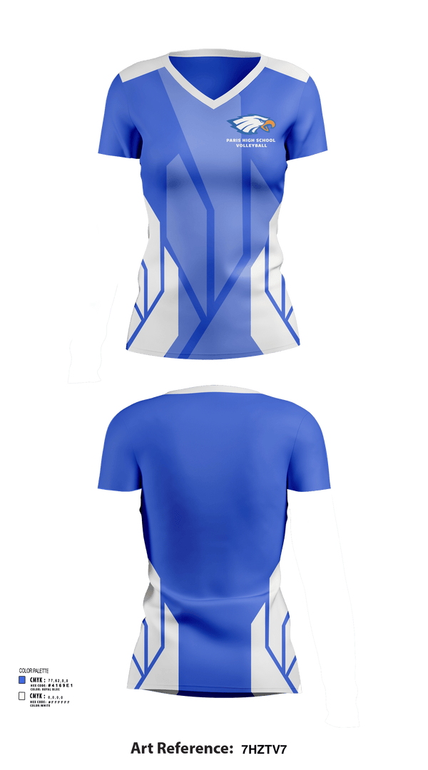 Womens Short Sleeve Vneck Shirt, Paris High School Volleyball, Women's Volleyball, Teamtime, Team time, sublimation, custom sports apparel, team uniforms, spirit wear, spiritwear, sports uniforms, custom shirts, team store, custom team store, fundraiser sports, apparel fundraiser