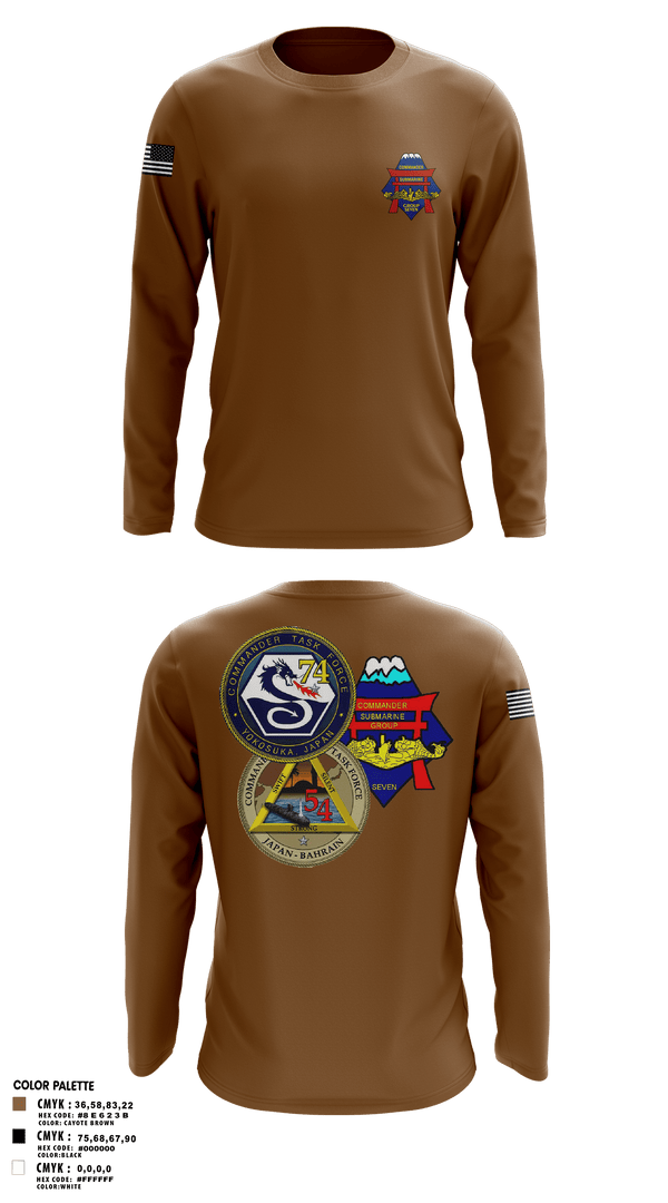 Long Sleeve Performance Polo, Submarine Group 7 N4, Navy, Teamtime, Team time, sublimation, custom sports apparel, team uniforms, spirit wear, spiritwear, sports uniforms, custom shirts, team store, custom team store, fundraiser sports, apparel fundraiser
