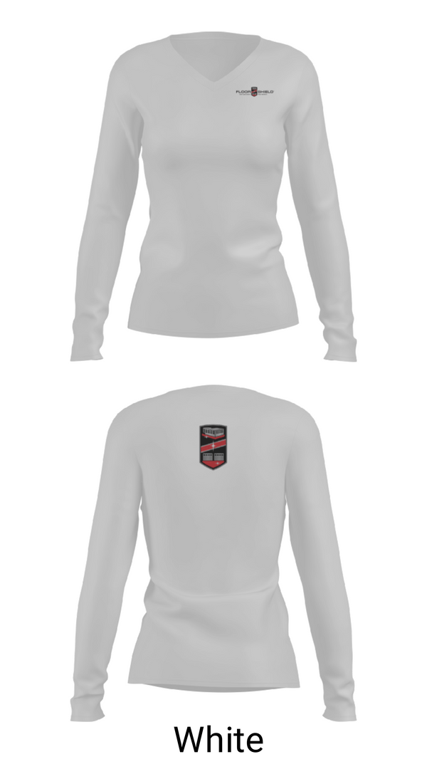 Womens Long Sleeve Vneck Shirt, Floor Shield of Orlando, , Teamtime, Team time, sublimation, custom sports apparel, team uniforms, spirit wear, spiritwear, sports uniforms, custom shirts, team store, custom team store, fundraiser sports, apparel fundraiser