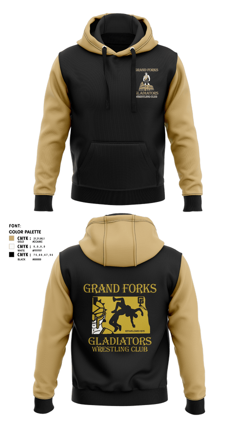 Hoodie, Gladiators Wrestling Club, Wrestling, Teamtime, Team time, sublimation, custom sports apparel, team uniforms, spirit wear, spiritwear, sports uniforms, custom shirts, team store, custom team store, fundraiser sports, apparel fundraiser