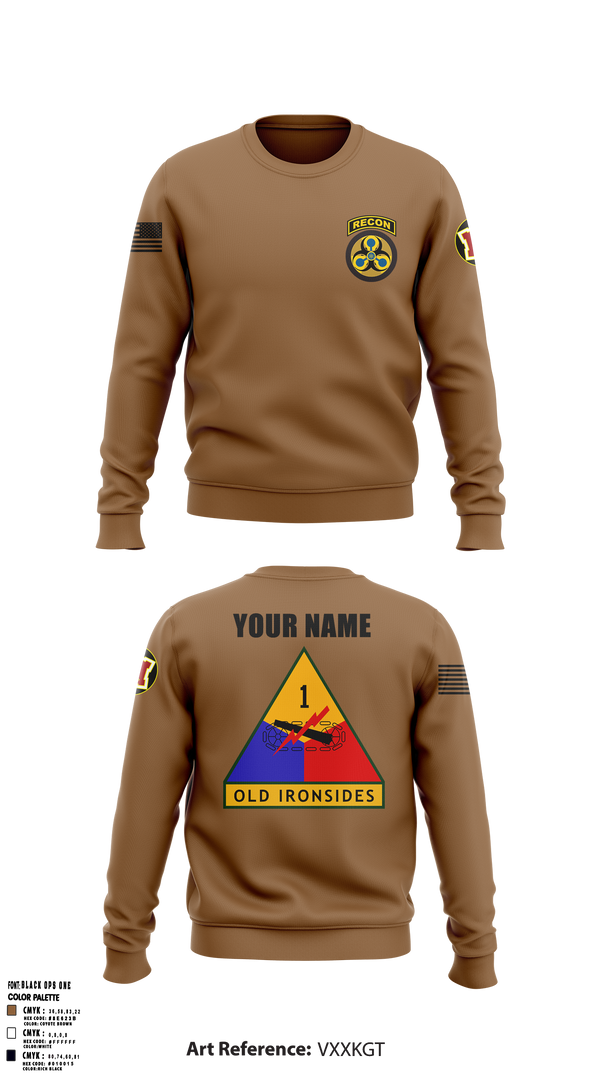 Crew Neck Sweatshirt, Recon2, Army, Teamtime, Team time, sublimation, custom sports apparel, team uniforms, spirit wear, spiritwear, sports uniforms, custom shirts, team store, custom team store, fundraiser sports, apparel fundraiser