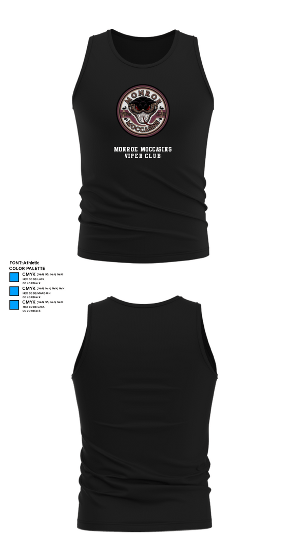 Tank Top, Monroe Moccasins VIPer CLUB, , Teamtime, Team time, sublimation, custom sports apparel, team uniforms, spirit wear, spiritwear, sports uniforms, custom shirts, team store, custom team store, fundraiser sports, apparel fundraiser