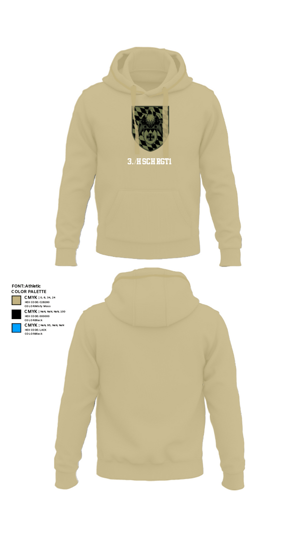 Hoodie, 3./HSchRgt1, Army, Teamtime, Team time, sublimation, custom sports apparel, team uniforms, spirit wear, spiritwear, sports uniforms, custom shirts, team store, custom team store, fundraiser sports, apparel fundraiser