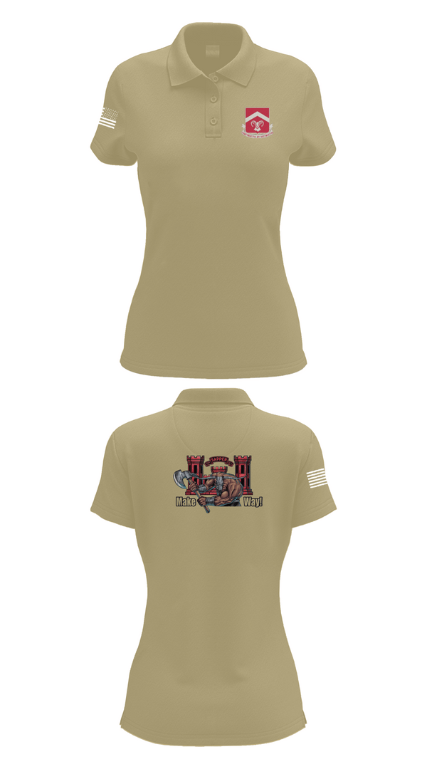 Womens Short Sleeve Performance Polo, 937th CEC-A, 40th BEB, Army, Teamtime, Team time, sublimation, custom sports apparel, team uniforms, spirit wear, spiritwear, sports uniforms, custom shirts, team store, custom team store, fundraiser sports, apparel fundraiser