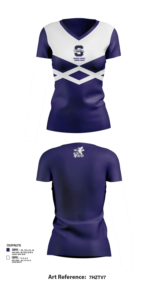 Womens Short Sleeve Vneck Shirt, Shawnee Middle School Cheer, Cheer, Teamtime, Team time, sublimation, custom sports apparel, team uniforms, spirit wear, spiritwear, sports uniforms, custom shirts, team store, custom team store, fundraiser sports, apparel fundraiser