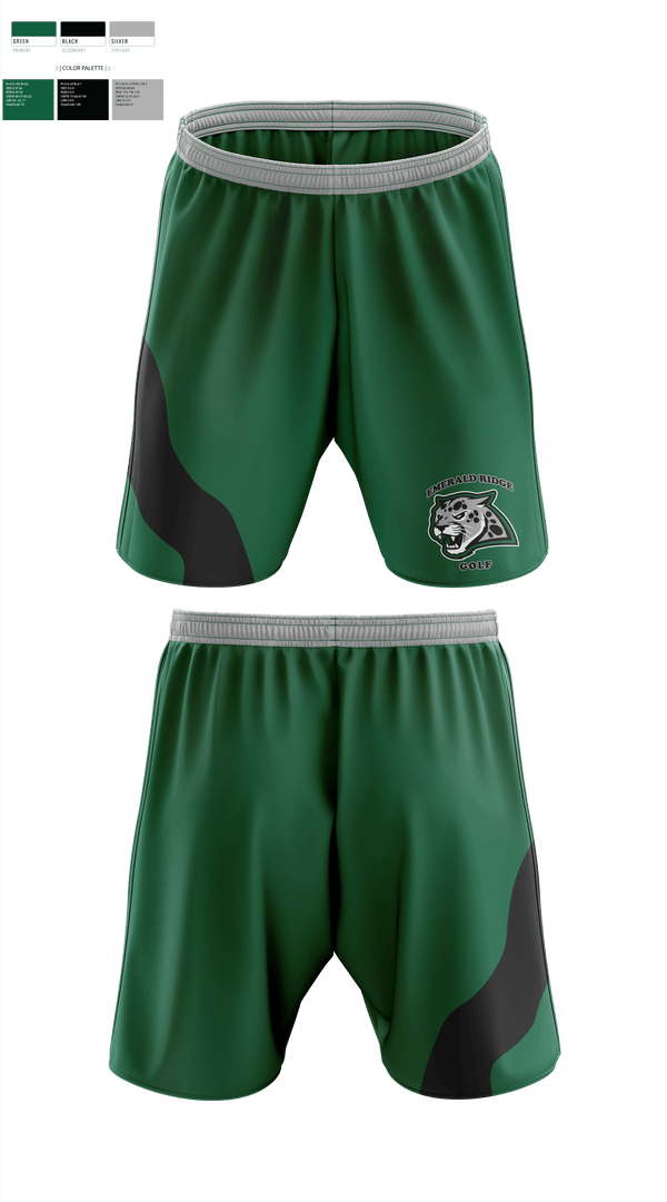 Athletic Shorts With Pockets, Emerald Ridge High School Golf, Golf, Teamtime, Team time, sublimation, custom sports apparel, team uniforms, spirit wear, spiritwear, sports uniforms, custom shirts, team store, custom team store, fundraiser sports, apparel fundraiser