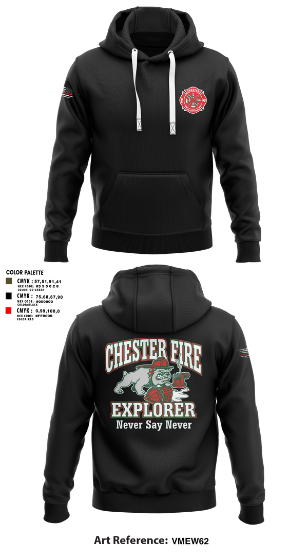 Hoodie, Chester fire explorers, Fire Department, Teamtime, Team time, sublimation, custom sports apparel, team uniforms, spirit wear, spiritwear, sports uniforms, custom shirts, team store, custom team store, fundraiser sports, apparel fundraiser