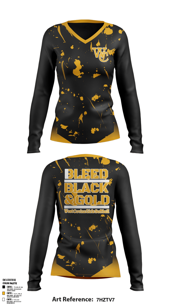 Womens Long Sleeve Vneck Shirt, West Covina Softball Corp, Softball, Teamtime, Team time, sublimation, custom sports apparel, team uniforms, spirit wear, spiritwear, sports uniforms, custom shirts, team store, custom team store, fundraiser sports, apparel fundraiser