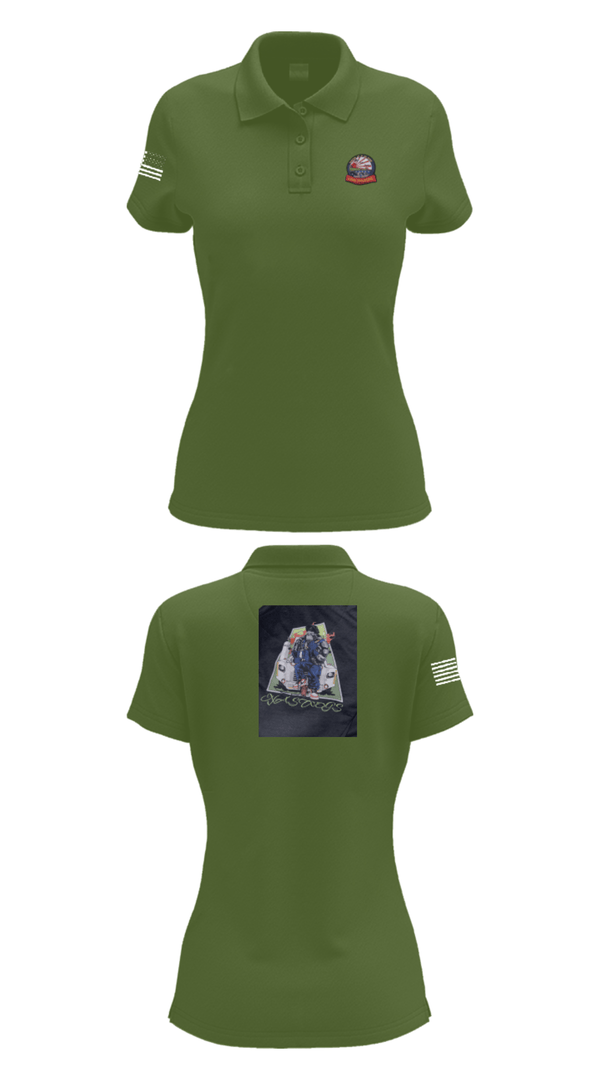 Women's Short Sleeve Performance Polo, AIMD IWAKUNI, Navy, Teamtime, Team time, sublimation, custom sports apparel, team uniforms, spirit wear, spiritwear, sports uniforms, custom shirts, team store, custom team store, fundraiser sports, apparel fundraiser