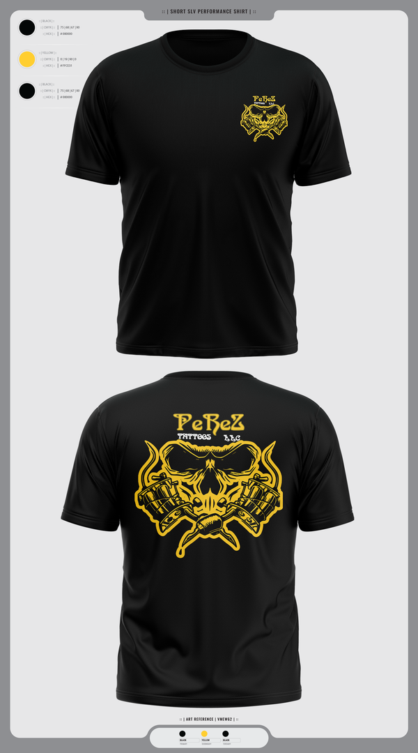 Short Sleeve Performance Shirt, PeReZ Tattoos, , Teamtime, Team time, sublimation, custom sports apparel, team uniforms, spirit wear, spiritwear, sports uniforms, custom shirts, team store, custom team store, fundraiser sports, apparel fundraiser