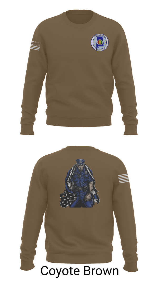 Crew Neck Sweatshirt, Alabama Department of Corrections, Police, Teamtime, Team time, sublimation, custom sports apparel, team uniforms, spirit wear, spiritwear, sports uniforms, custom shirts, team store, custom team store, fundraiser sports, apparel fundraiser