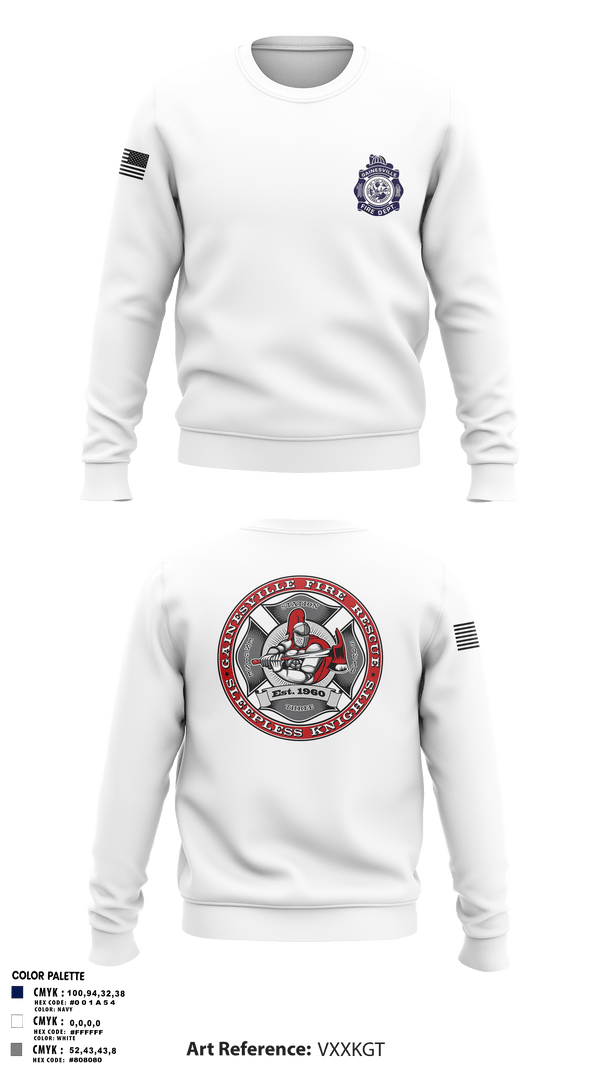 Crew Neck Sweatshirt, GFR Station 3, Fire Department, Teamtime, Team time, sublimation, custom sports apparel, team uniforms, spirit wear, spiritwear, sports uniforms, custom shirts, team store, custom team store, fundraiser sports, apparel fundraiser