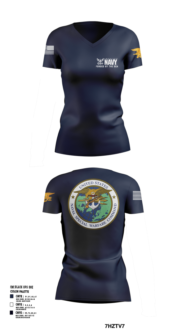 Womens Short Sleeve Vneck Shirt, SEAL Team, Navy, Teamtime, Team time, sublimation, custom sports apparel, team uniforms, spirit wear, spiritwear, sports uniforms, custom shirts, team store, custom team store, fundraiser sports, apparel fundraiser