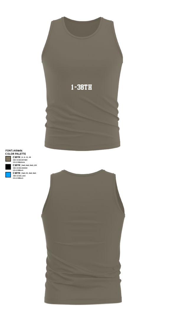 Tank Top, 1-38th, Army, Teamtime, Team time, sublimation, custom sports apparel, team uniforms, spirit wear, spiritwear, sports uniforms, custom shirts, team store, custom team store, fundraiser sports, apparel fundraiser