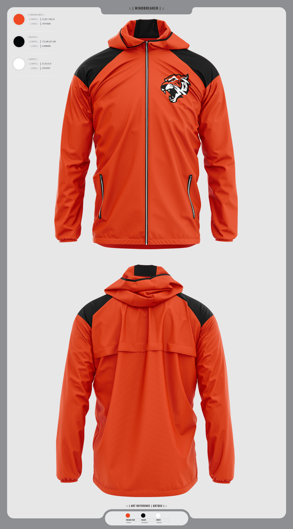 Windbreaker, Orangeville Bengals, Baseball, Teamtime, Team time, sublimation, custom sports apparel, team uniforms, spirit wear, spiritwear, sports uniforms, custom shirts, team store, custom team store, fundraiser sports, apparel fundraiser