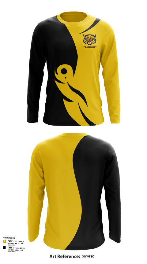 Long Sleeve Performance Shirt, Paint Valley Middle School Band, Spirit Store, Teamtime, Team time, sublimation, custom sports apparel, team uniforms, spirit wear, spiritwear, sports uniforms, custom shirts, team store, custom team store, fundraiser sports, apparel fundraiser