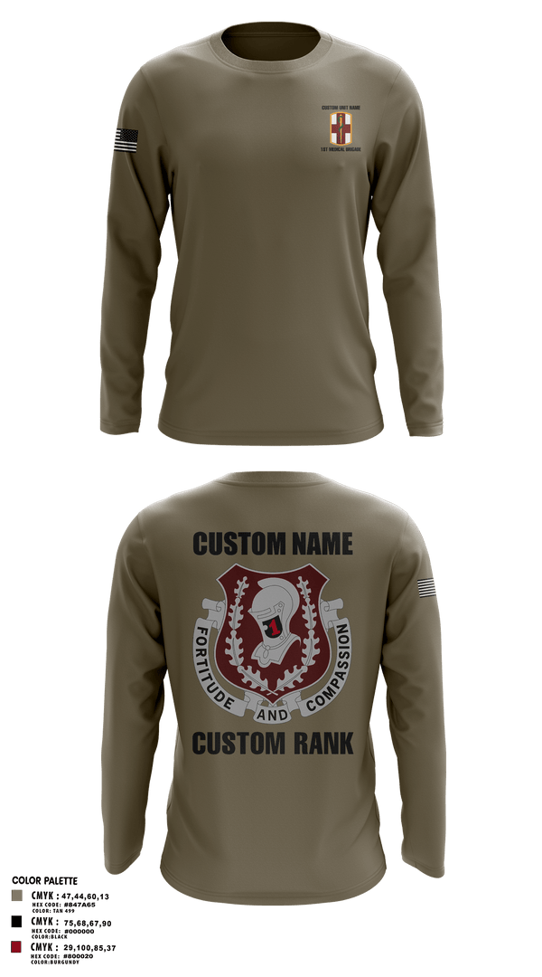 Long Sleeve Performance Shirt, 1st Medical Brigade, , Teamtime, Team time, sublimation, custom sports apparel, team uniforms, spirit wear, spiritwear, sports uniforms, custom shirts, team store, custom team store, fundraiser sports, apparel fundraiser