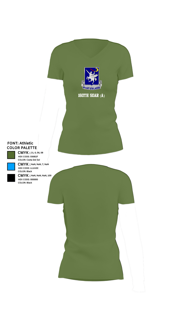 Womens Short Sleeve Vneck Shirt, 160th SOAR (A), , Teamtime, Team time, sublimation, custom sports apparel, team uniforms, spirit wear, spiritwear, sports uniforms, custom shirts, team store, custom team store, fundraiser sports, apparel fundraiser