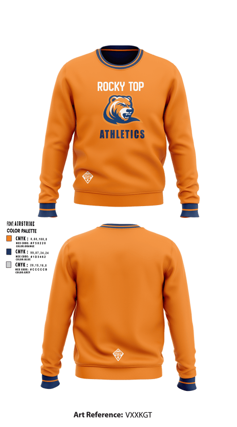 Crew Neck Sweatshirt, Rocky Top MS, Spirit Store, Teamtime, Team time, sublimation, custom sports apparel, team uniforms, spirit wear, spiritwear, sports uniforms, custom shirts, team store, custom team store, fundraiser sports, apparel fundraiser