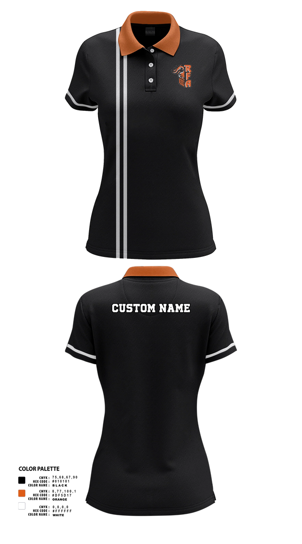 Womens Short Sleeve Performance Polo, RFA, Bowling, Teamtime, Team time, sublimation, custom sports apparel, team uniforms, spirit wear, spiritwear, sports uniforms, custom shirts, team store, custom team store, fundraiser sports, apparel fundraiser