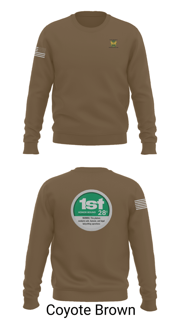 Crew Neck Sweatshirt, 28th MP Company, National Guard, Teamtime, Team time, sublimation, custom sports apparel, team uniforms, spirit wear, spiritwear, sports uniforms, custom shirts, team store, custom team store, fundraiser sports, apparel fundraiser