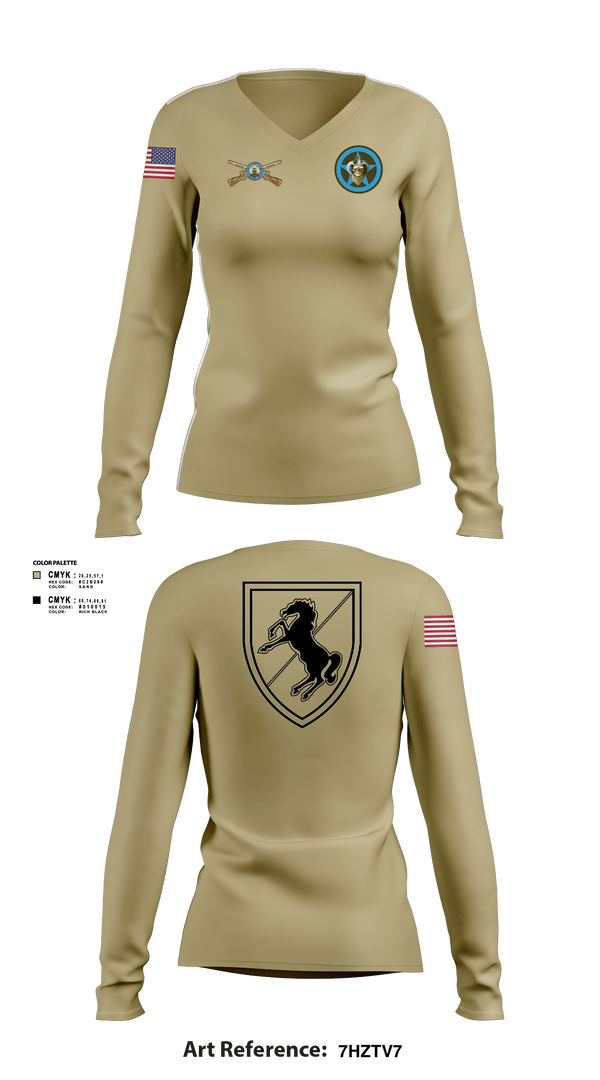 Womens Long Sleeve Vneck Shirt, Bandit Troop, Army, Teamtime, Team time, sublimation, custom sports apparel, team uniforms, spirit wear, spiritwear, sports uniforms, custom shirts, team store, custom team store, fundraiser sports, apparel fundraiser