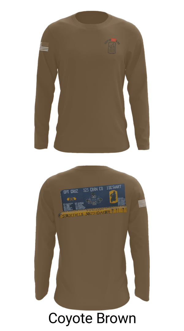 Long Sleeve Performance Shirt, 323 chem maint, Army, Teamtime, Team time, sublimation, custom sports apparel, team uniforms, spirit wear, spiritwear, sports uniforms, custom shirts, team store, custom team store, fundraiser sports, apparel fundraiser