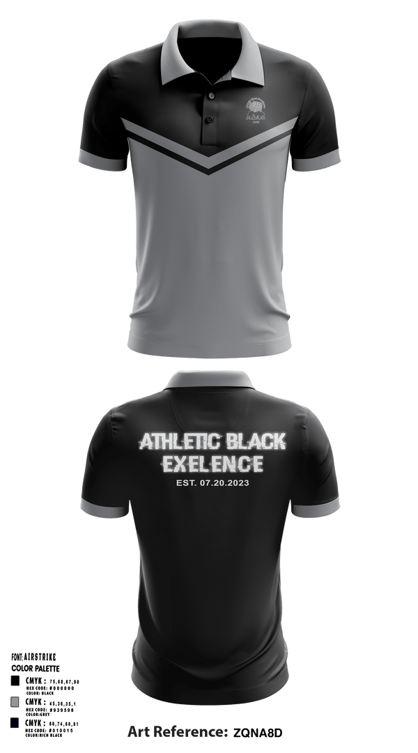 Short Sleeve Performance Polo, Athletic black excellence 2, Spirit Store, Teamtime, Team time, sublimation, custom sports apparel, team uniforms, spirit wear, spiritwear, sports uniforms, custom shirts, team store, custom team store, fundraiser sports, apparel fundraiser