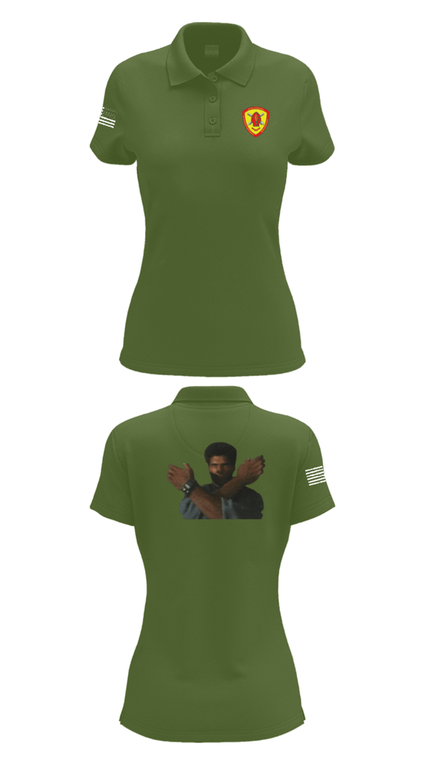 Women's Short Sleeve Performance Polo, 10th Marine Regiment, Marines, Teamtime, Team time, sublimation, custom sports apparel, team uniforms, spirit wear, spiritwear, sports uniforms, custom shirts, team store, custom team store, fundraiser sports, apparel fundraiser
