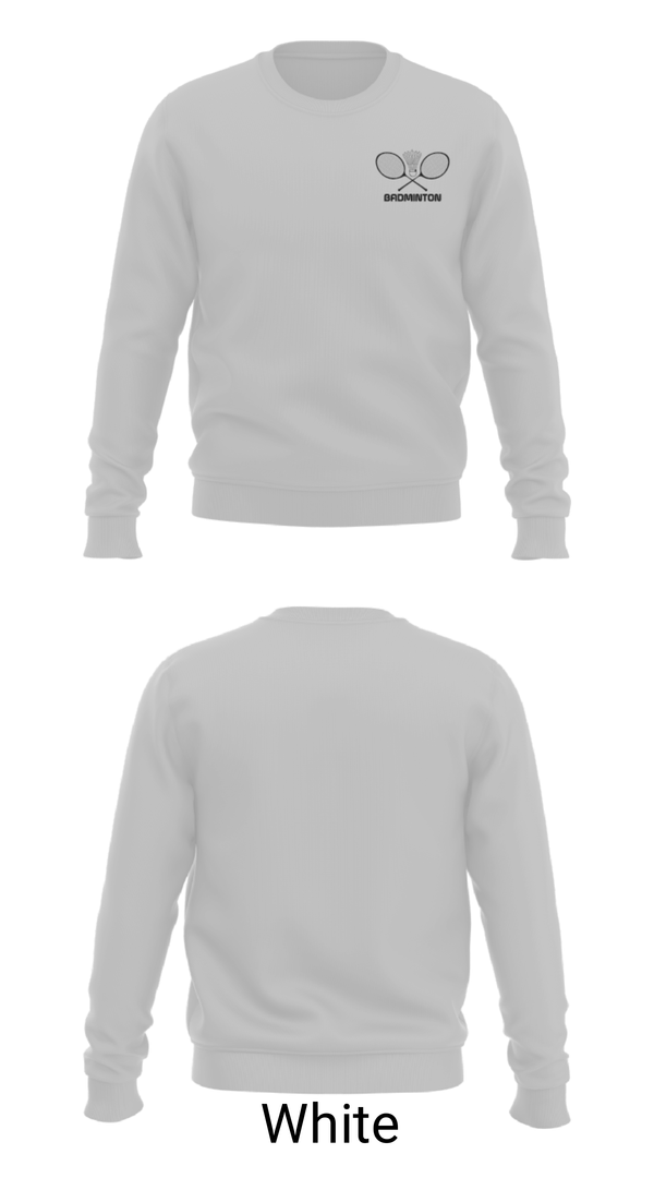 Crew Neck Sweatshirt, Wantagh High School Badminton, Spirit Store, Teamtime, Team time, sublimation, custom sports apparel, team uniforms, spirit wear, spiritwear, sports uniforms, custom shirts, team store, custom team store, fundraiser sports, apparel fundraiser