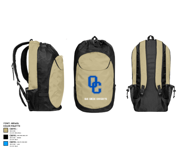 Gear Bag, Oak Creek Knights, Men's Volleyball, Teamtime, Team time, sublimation, custom sports apparel, team uniforms, spirit wear, spiritwear, sports uniforms, custom shirts, team store, custom team store, fundraiser sports, apparel fundraiser