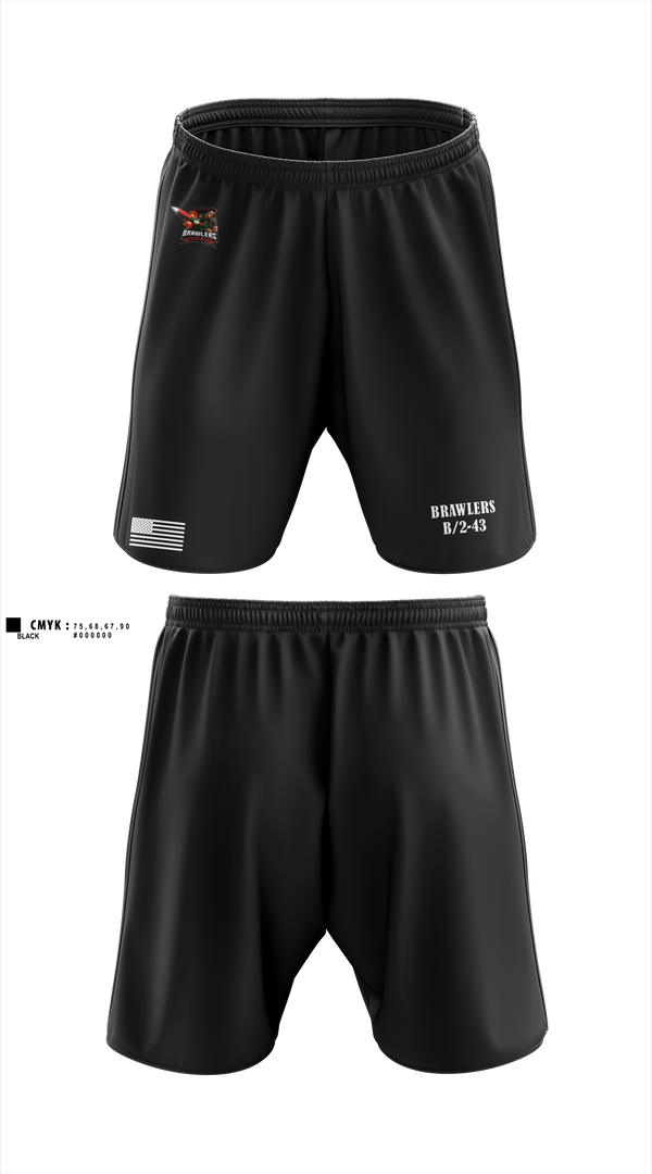 Athletic Shorts With Pockets, Brawlers, Army, Teamtime, Team time, sublimation, custom sports apparel, team uniforms, spirit wear, spiritwear, sports uniforms, custom shirts, team store, custom team store, fundraiser sports, apparel fundraiser
