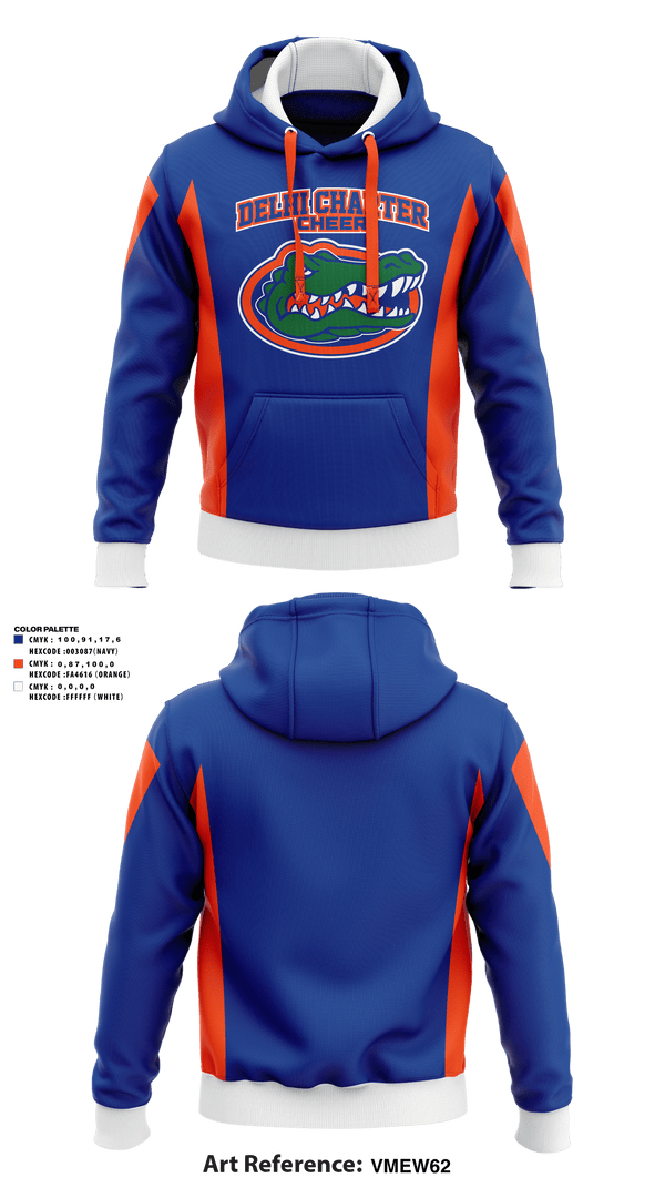 Hoodie, Delhi Charter School Cheer, Cheer, Teamtime, Team time, sublimation, custom sports apparel, team uniforms, spirit wear, spiritwear, sports uniforms, custom shirts, team store, custom team store, fundraiser sports, apparel fundraiser
