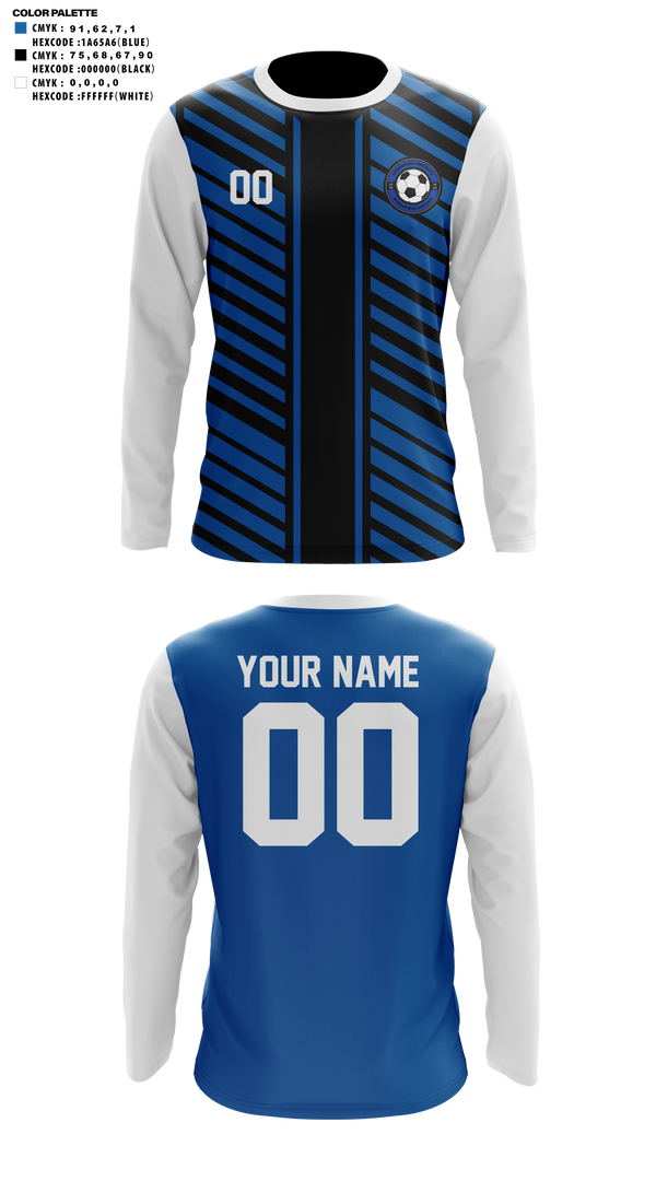 Long Sleeve Performance Shirt, Springfield United, Men's Soccer, Teamtime, Team time, sublimation, custom sports apparel, team uniforms, spirit wear, spiritwear, sports uniforms, custom shirts, team store, custom team store, fundraiser sports, apparel fundraiser