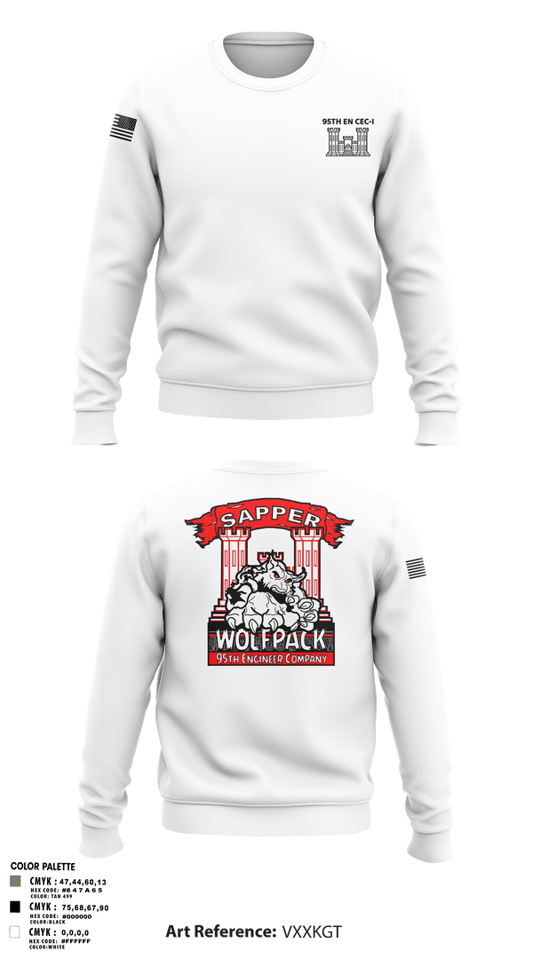Crew Neck Sweatshirt, 95TH EN, Army, Teamtime, Team time, sublimation, custom sports apparel, team uniforms, spirit wear, spiritwear, sports uniforms, custom shirts, team store, custom team store, fundraiser sports, apparel fundraiser