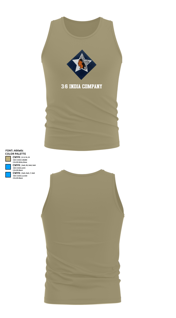 Tank Top, 3/6 India Company, Marines, Teamtime, Team time, sublimation, custom sports apparel, team uniforms, spirit wear, spiritwear, sports uniforms, custom shirts, team store, custom team store, fundraiser sports, apparel fundraiser