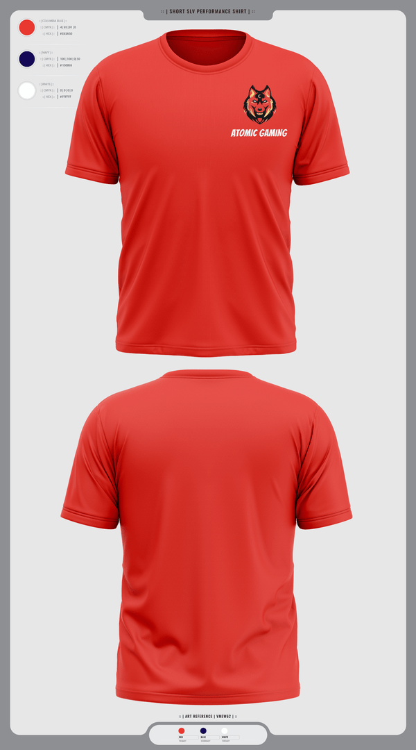Short Sleeve Performance Shirt, Atomic gaming and, , Teamtime, Team time, sublimation, custom sports apparel, team uniforms, spirit wear, spiritwear, sports uniforms, custom shirts, team store, custom team store, fundraiser sports, apparel fundraiser
